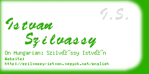 istvan szilvassy business card